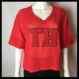 Tommy Hilfiger Sport Net Top. Red size Medium